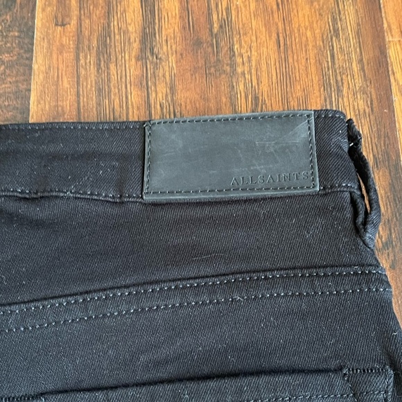 Allsaints Stilt Jet Black Skinny Jeans - Picture 9 of 16